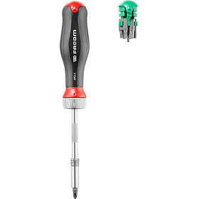 Facom ATCL.1PB ProTwist 3 in 1 Ratchet Screwdriver and 15 Piece Bit Set