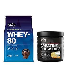 Star Nutrition Whey-80 + Creatine Chew Tabs 1 kg