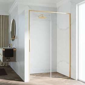 Novellini Riga 2P Skyvedør Børstet Messing 176cm Høyre