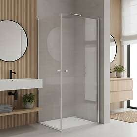 Alterna Pro Dusjhjørne Rett Krom Klart Glass 90x90cm 6310769