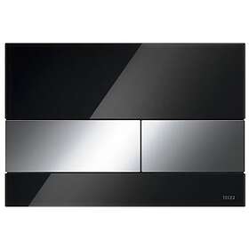 Tece 6122215 Carré Plaque de commande Verre Noir / Chrome