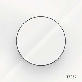 Tece 6123063 Pneumatisk Kontrollplate Rund Enkel Spyling Hvit