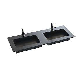 Dansani Inzo Angular Måltilpasset Servant Silestone Charcoal Soapstone Dobbel 45