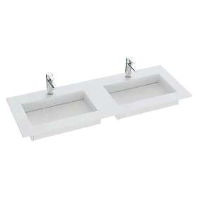Dansani Inzo Angular Måltilpasset Servant Silestone Desert Silver Dobbel 45.5cm 