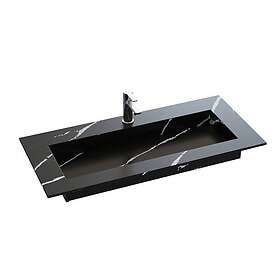 Dansani Inzo Angular Måltilpasset Servant Silestone Eternal Marquina 165x120x45.