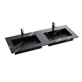 Dansani Inzo Angular Måltilpasset Servant Silestone Eternal Marquina Dobbel
