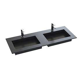Dansani Inzo Angular Servant Charcoal Soapstone Dobbel 120cm B60-165xh1,20xd45,5