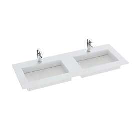 Dansani Inzo Angular Måltilpasset Servant Silestone Desert Silver Dobbel 120cm B