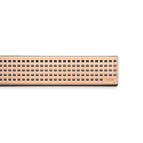 Purus Line Rist Roségull Lineær Avløpslokk 1200mm