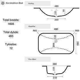 Korsbakken Nice Møbelservant Hvit 160cm 463202161