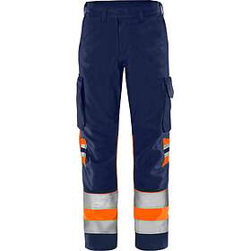 Fristads 2668 Signaloransje/Marineblå Høy-synlige Arbeidsbukser (Unisex)