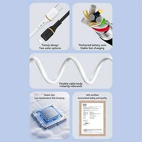 Dudao 6976625335916 USB-A til USB-C 5A 1m