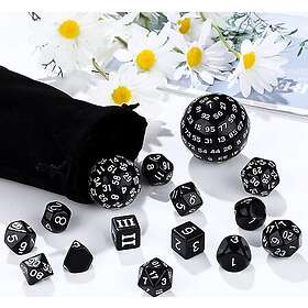 Tärningsset Complete Dice Set D3-D100 Svart