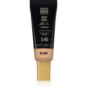 Dripping Gold CC Me In Medel Byggbar Täckning CC-kräm SPF45 5ml