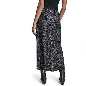 DKNY Logo Elastic Animal Print Midi Klänning