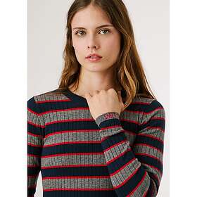 Pepe Jeans Clarisse Langærmet Stribet Midi Kjole