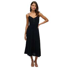 Superdry Bouton Demi Plissé Sans Manches Midi Robe