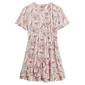 Superdry W8011877A Boho Paisley Border Short Sleeve Short Dress