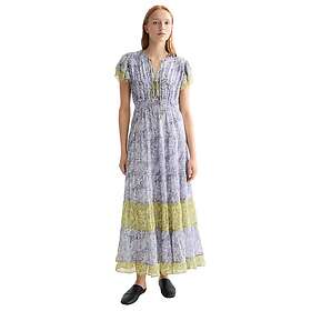 Scotch & Soda Gathered Short Sleeve Long Dress