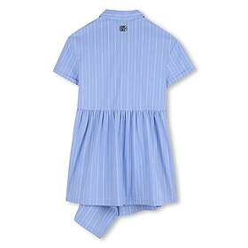 DKNY D62606 Stribet Poplin Kortærmet Kjole