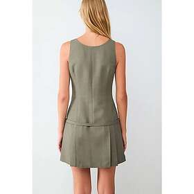 Balmohk Plaid Sleeveless Short Dress