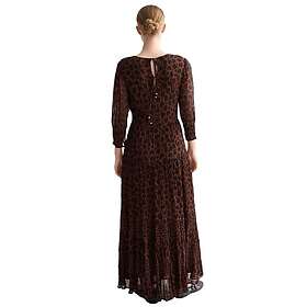 Scotch & Soda Ufu00977t 3/4 Ärmar Leopardtryck Lång Klänning