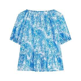 Sundek Fleur De Joie Print Kort Ärm Kort Klänning