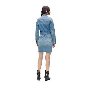 Karl Lagerfeld A4w13001 Langærmet Denim Kort Kjole