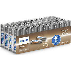 Philips Tech Alkaline AA 40-pack