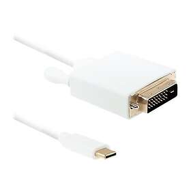Qoltec 50417 USB-C Male to DVI-D Male Adapter Support For 4K