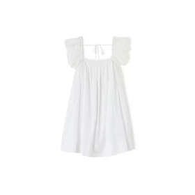 Ganni Broderie Anglaise Wide Mini Paita