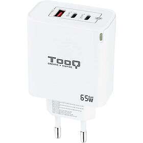 Tooq TQWC-GANQC2PD65WT 1x port USB-A + 2x ports USB-C Chargeur mural 65W