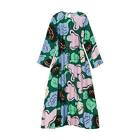 Marimekko Kukkaan A Linje Blommönstrad Lång Klänning