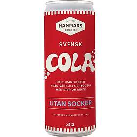 Hammars Svensk Cola Sockerfri 0,33l