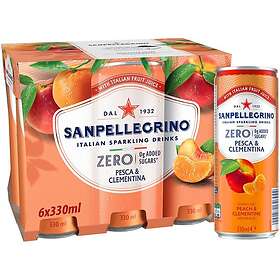 San Pellegrino Persika Klementin Zero Läsk 0,33l 6-pack