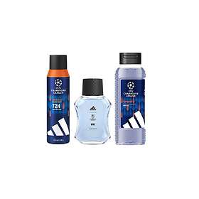 Adidas UEFA Champions League Antiperspirant Deo Spray + Eau De Toilette + Dusjge