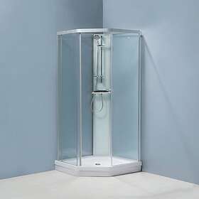 INR Nevada 2.0 Dusjkabinett Krom Sølv Klart Glass 90x90cm 90402390