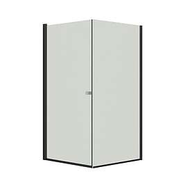 Dansani Match A+D Dusjhjørne Kombi Svart Matt Tonet Glass 80x90cm AD891-04SM