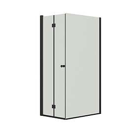 Dansani Match B+D Dusjhjørne Kombi (Foldedør+Vegg) Krom Klart Glass 80x120cm BD8