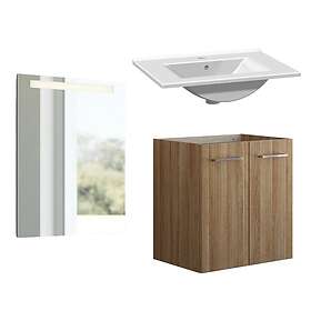 1904 Voss Badmøbelsett Varm eik 60cm Firkantet 7036985SF60