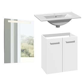 1904 Voss 3-i-1 Slim Badskap 60cm Hvit (7041016SF60)