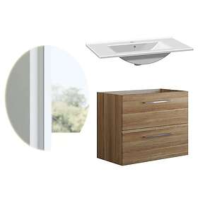 1904 3-i-1 Møbelpakke Badmøbelsett Varm eik 80cm 7036987SR80