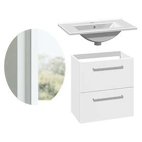 1904 Voss Badmøbelsett 3-i-1 Slim Hvit Matt 60cm Sval 7041018SR60