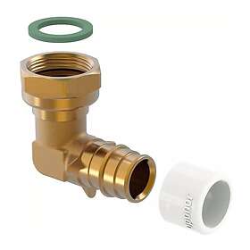 Uponor Q&E Kobling med Løpemutter i Messing Street Albue 22mmx3/4"