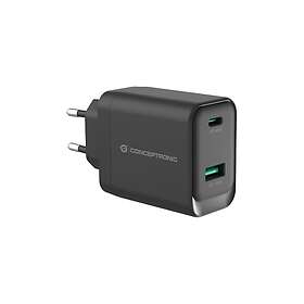 Conceptronic ALTHEA20B45 2 Port GaN USB-C/-A Lataaja PD3.0/PPS 45W