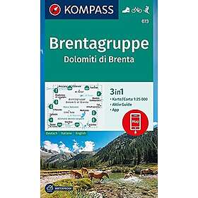 KOMPASS Wanderkarte 073 Brentagruppe Dolomiti di Brenta 1:25,000