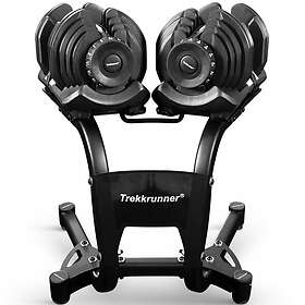 TrekkRunner justerbara hantlar 2x40kg med ställ