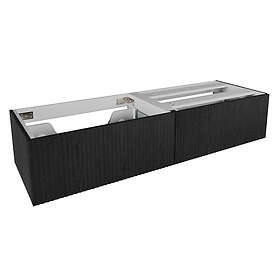 VikingBad MIE Demi Bølge Vanity Cabinet 140cm Black (116925)