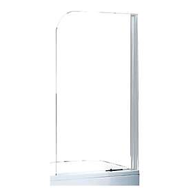 Alterna Mimas Dusjvegg Sølv Krom Klart Glass 80x80cm 6310613