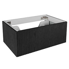 VikingBad MIE Demi Bølge Washbasin Cabinet 70cm Black (116951)